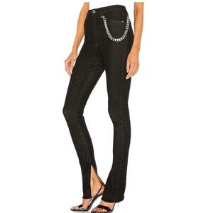 WeWoreWhat Slit Hem Jean with Chain